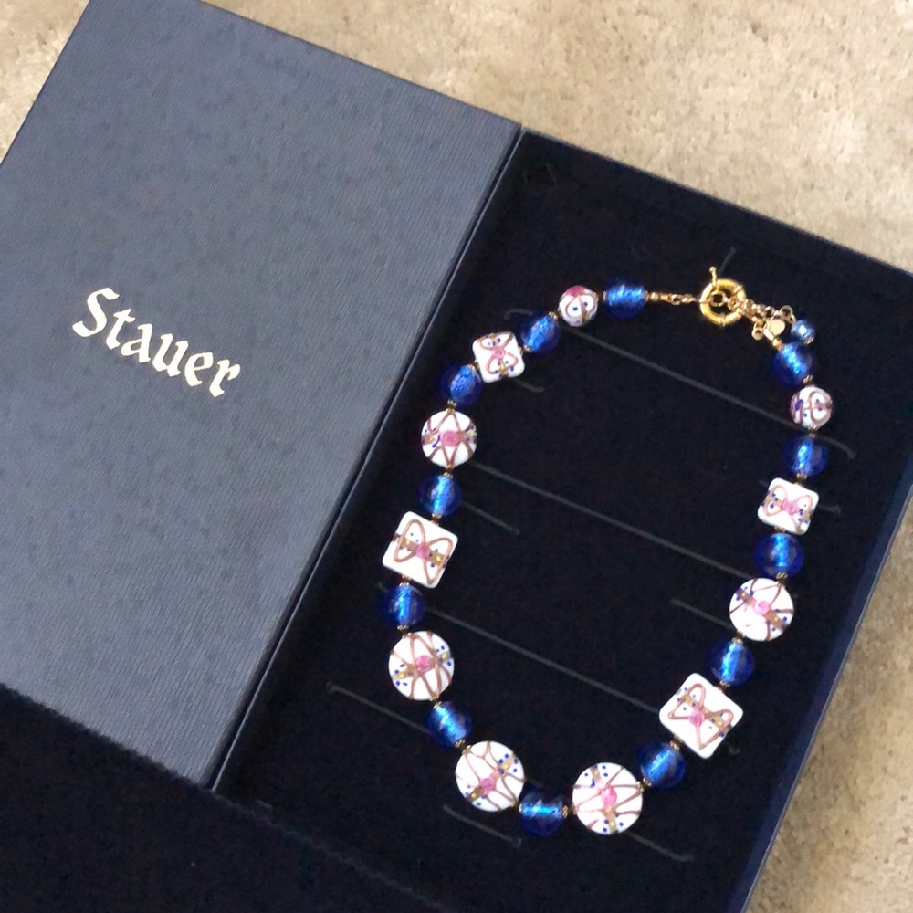 RARE FIND!🎉Host Pick!🎉 Stauer genuine Italian Murano glass necklace - Picture 16 of 16